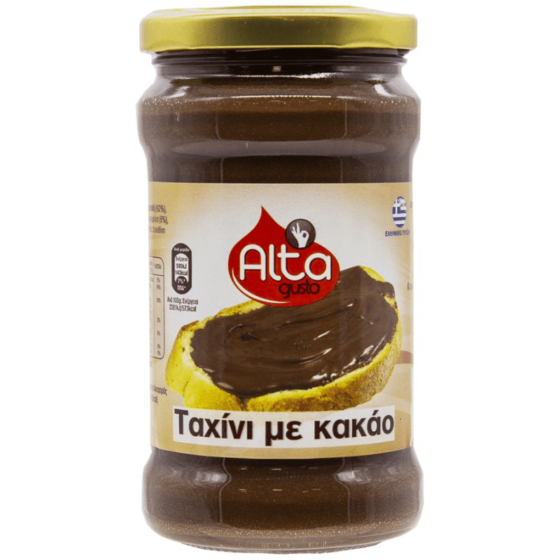 Alta Gusto Tahini Kakao Glas (350g) von Alta Gusto bei Araxxon  - Hochwertiges griechisches Produkt.   Alta Gusto Tahini Kakao Glas (350g) από Alta Gusto στο Araxxon  - Αυθεντικό ελληνικό προϊόν.
